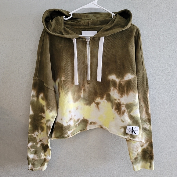 Calvin Klein Jeans Tie Dye Monogram Logo Sweatshirt - Picture 2 of 6